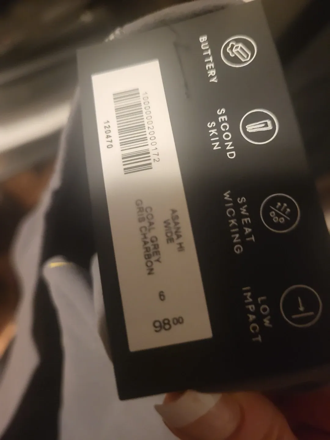 TNA Asana Hi Wide Leggings - Charcoal Grey, Size 6