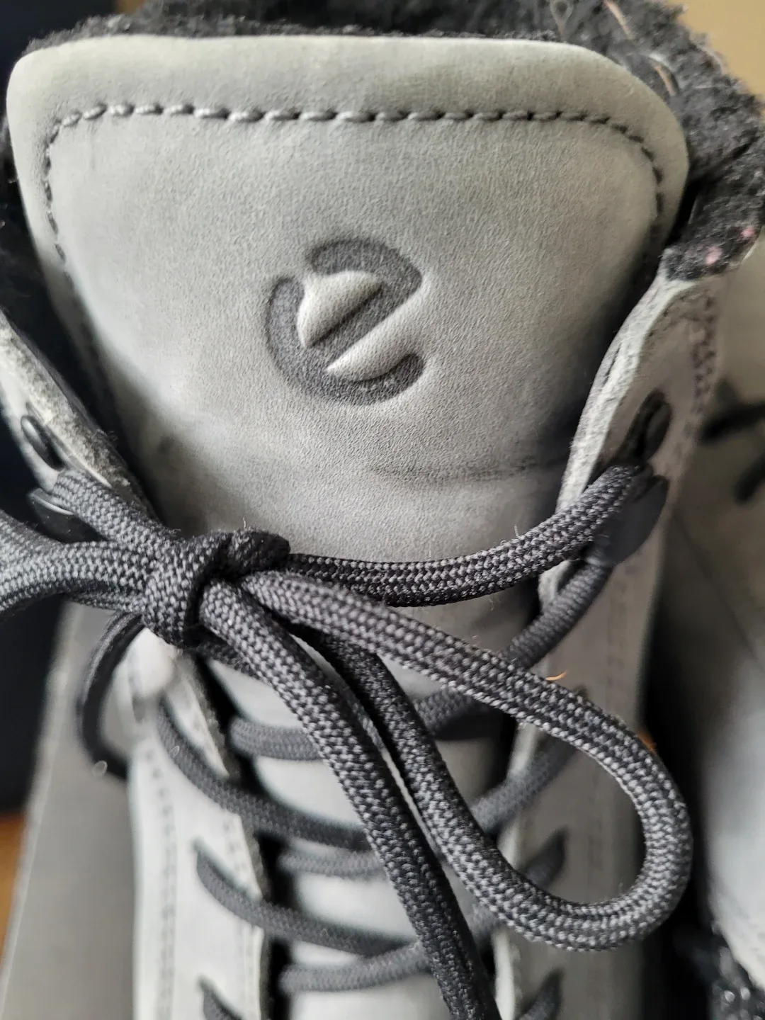 Ecco Grey Leather Boots, Size 6.5-7 US thumbnail