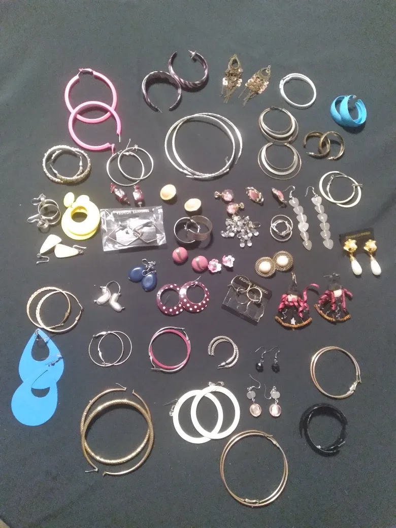 Gently used retro earrings