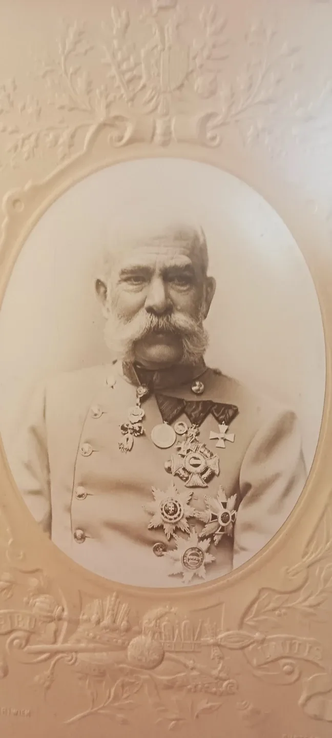 FRANC JOSEPH EMPEROR OF AUSTRIA 1890s FRAMED  PHOTO image indicator(2)