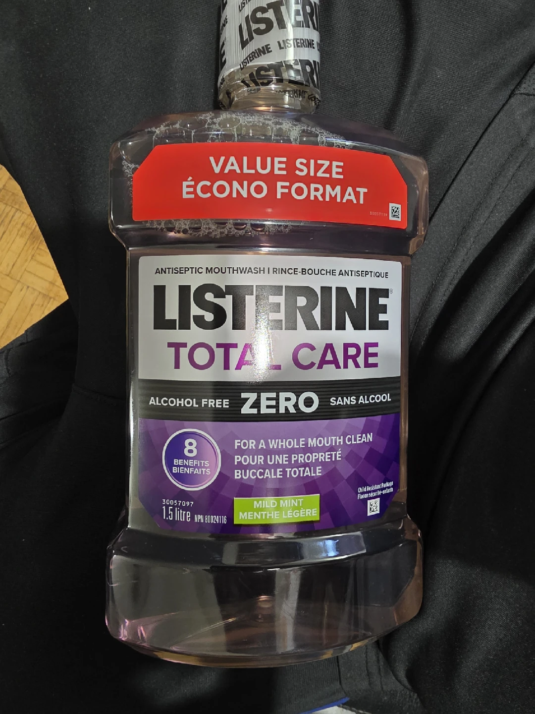 Listerine Total Care Zero Mouthwash - Mild Mint, 1.5L
