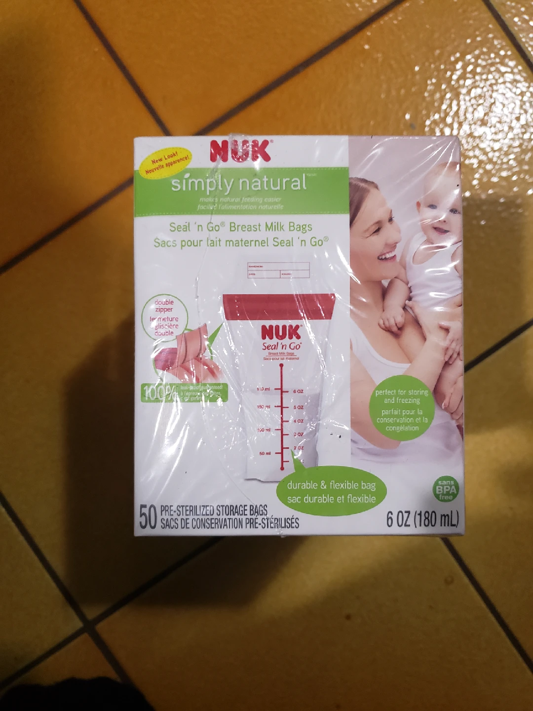 New NUK Seal 'n Go Breast Milk Bags (50 count)
