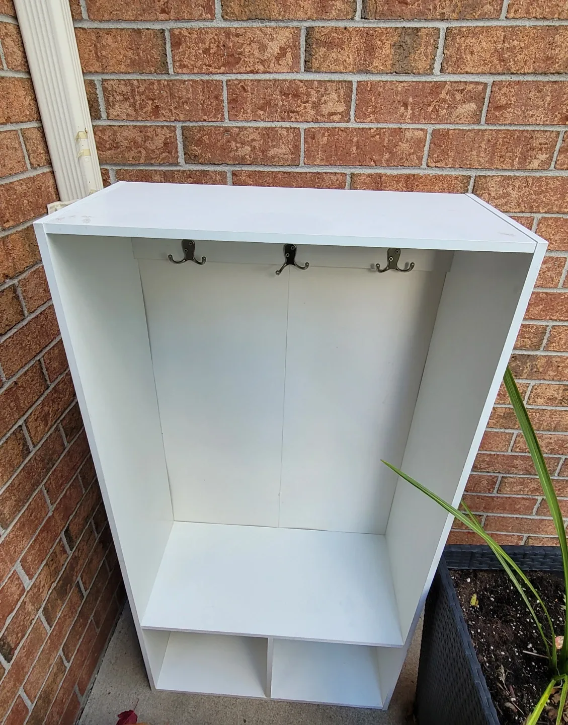 White Entryway Hall Tree/ children's cubbie