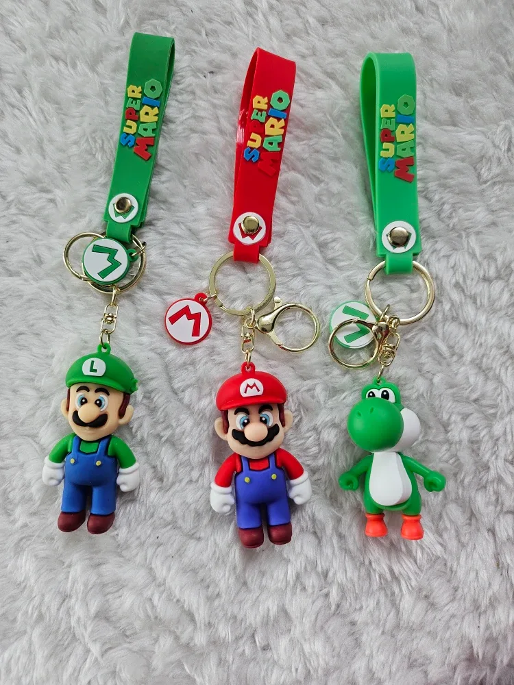Super Mario Keychains - Mario, Luigi, Yoshi