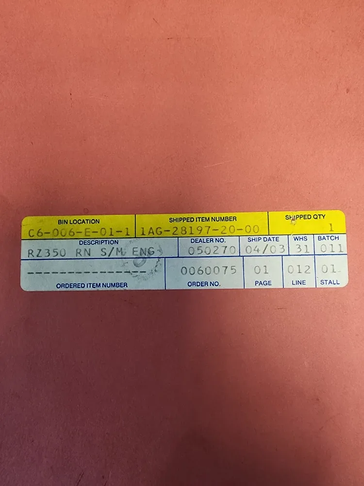 Yamaha RZ350RN Service Manual image indicator(2)