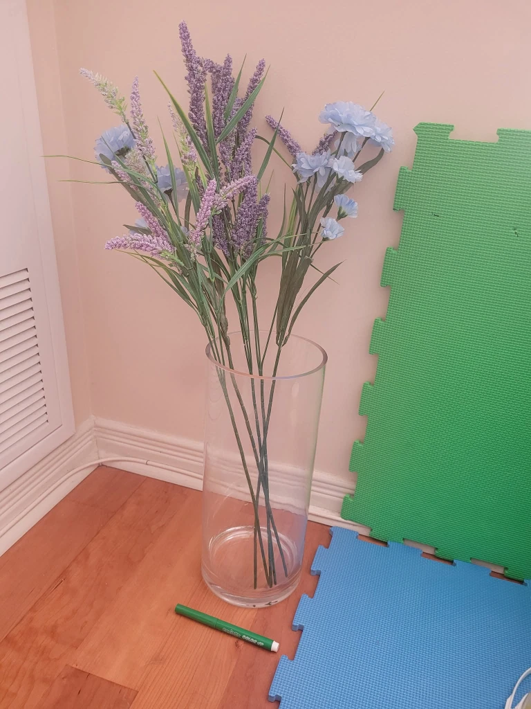 Floral Arrangement in Glass Vase