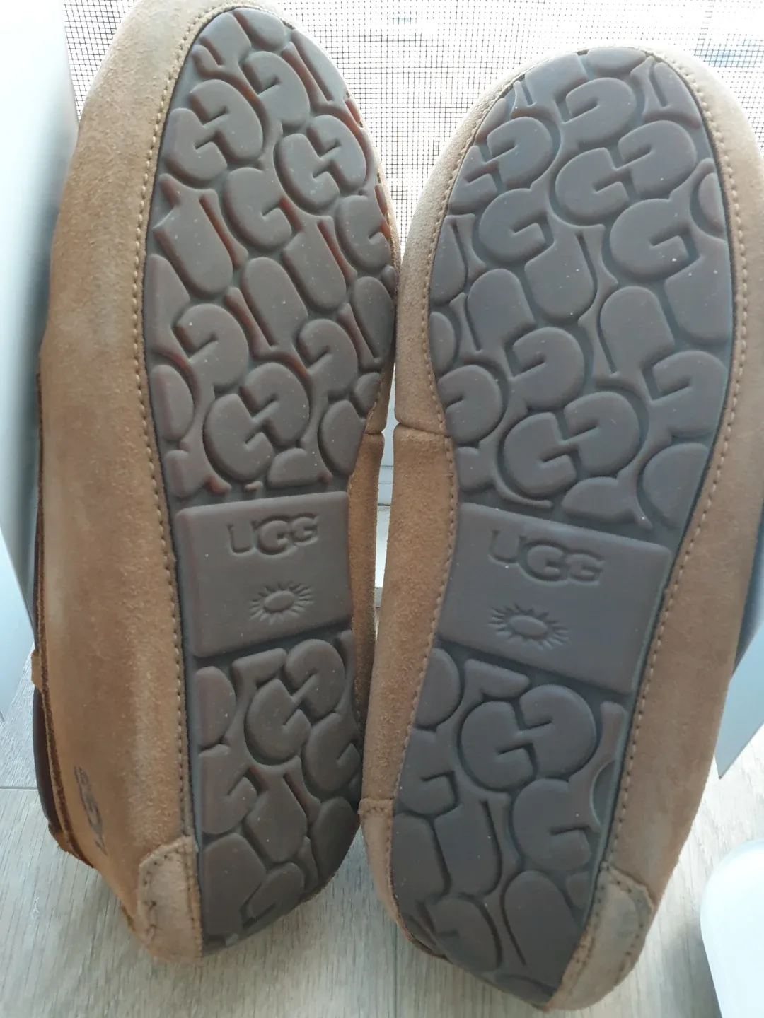 UGG Brown Ascot Suede Moccasin Slippers, Size 8(250mm) image indicator(3)
