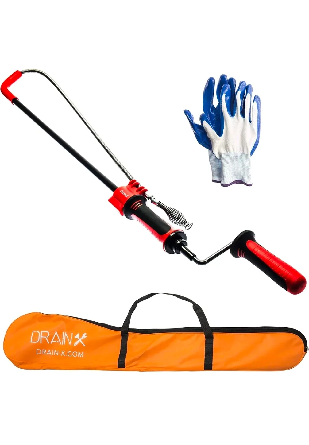 DRAIN-X 3' Toilet Auger w/ Heavy Duty Tips image indicator(2)