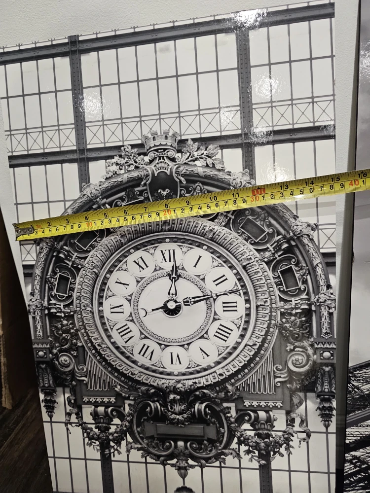 6 pieces Paris Eiffel Tower & Clock Wall Art Set - photo 5