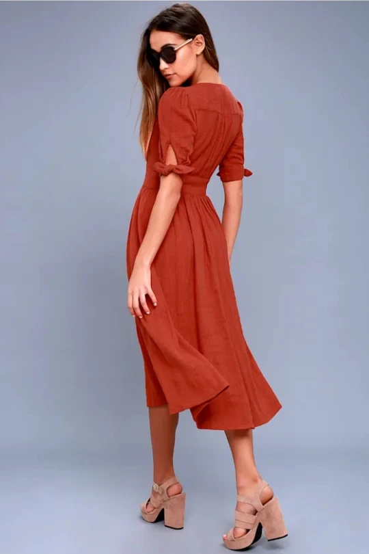 Free People Dress, Size S, Orange, Rust - photo 2