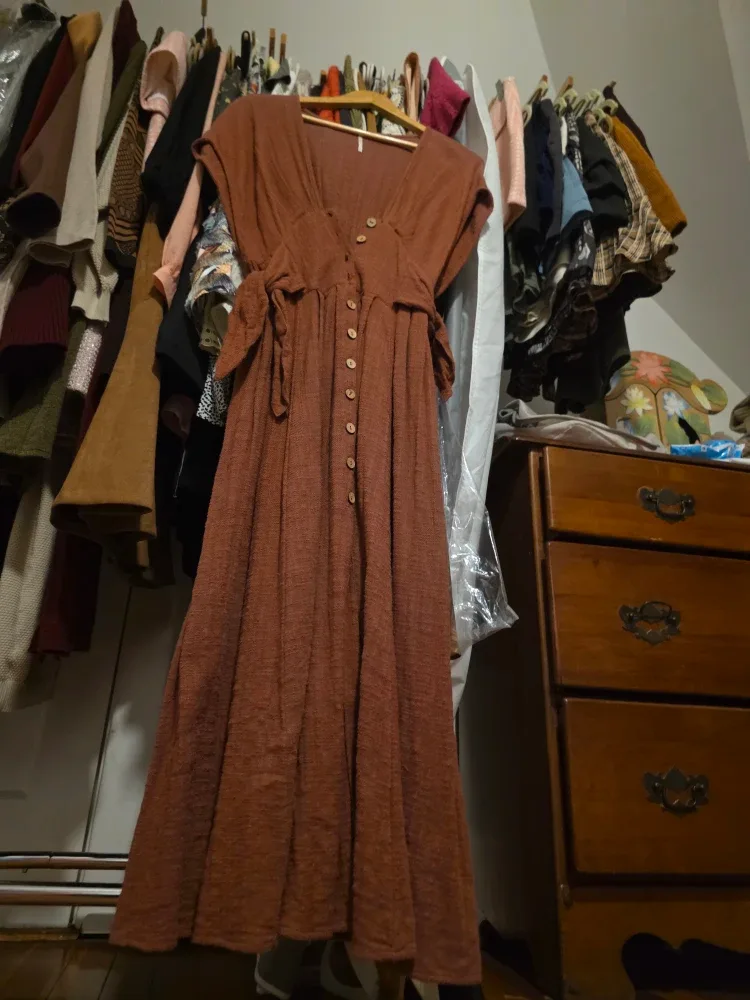 Free People Dress, Size S, Orange, Rust image indicator(7)