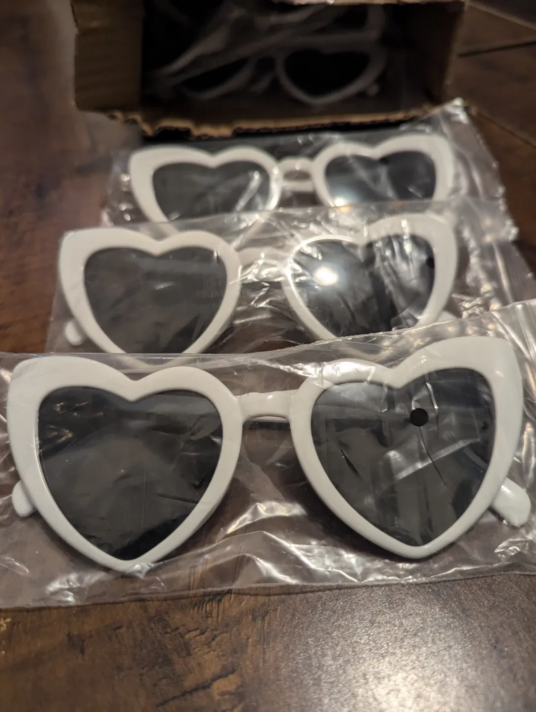 Heart Shaped Sunglasses - White