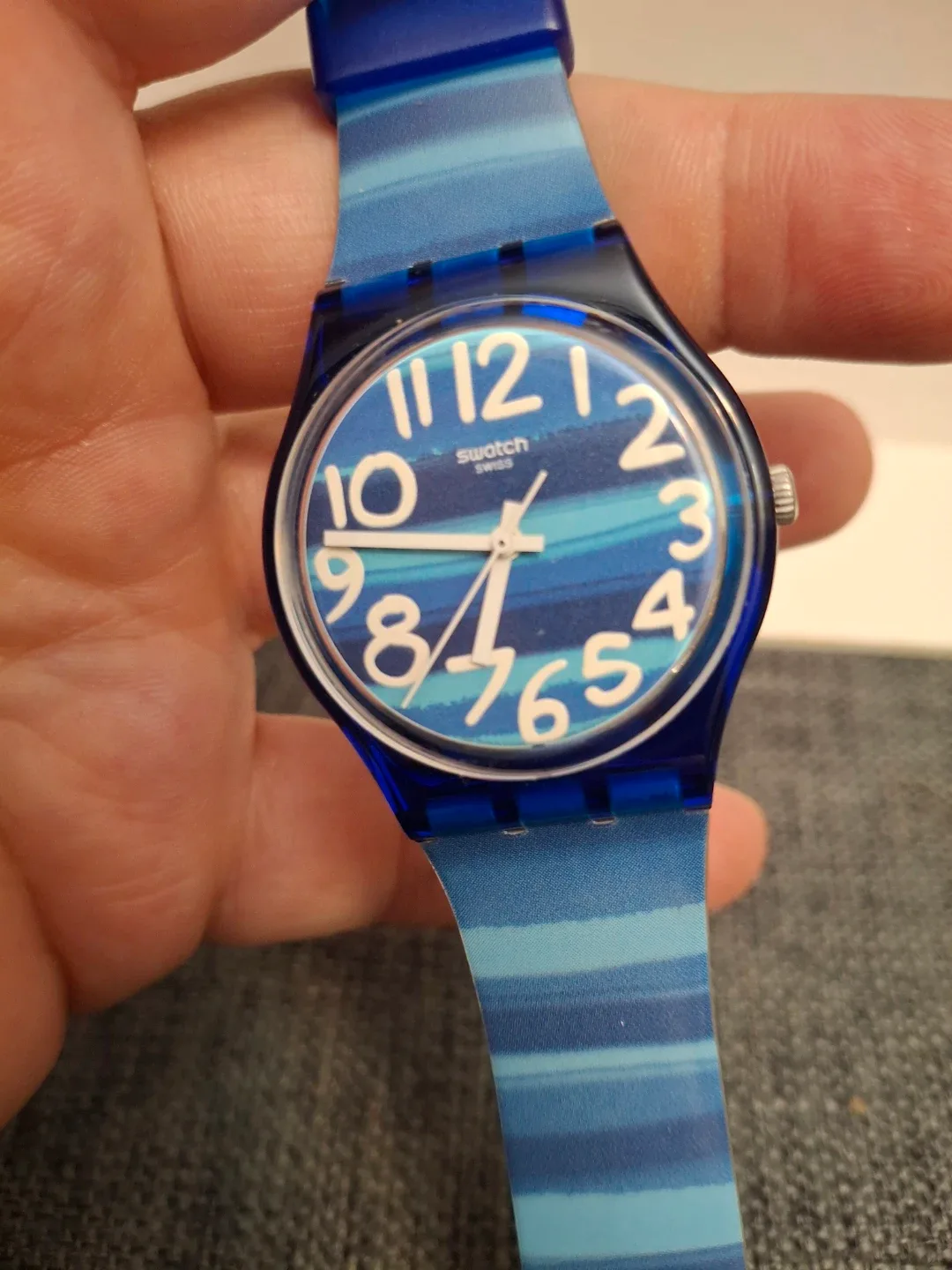 Swatch Watch - Blue Stripes thumbnail