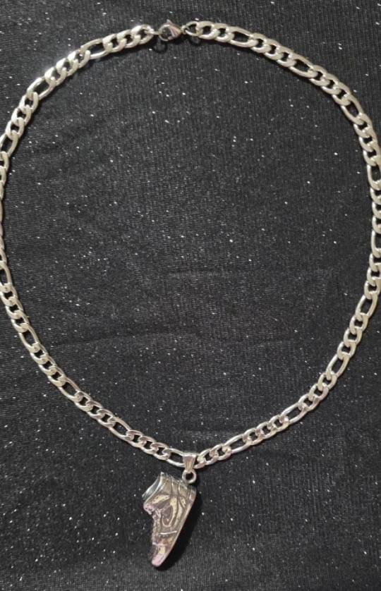 Air Jordan 1 Sneaker Silver Chain Necklace - photo 3