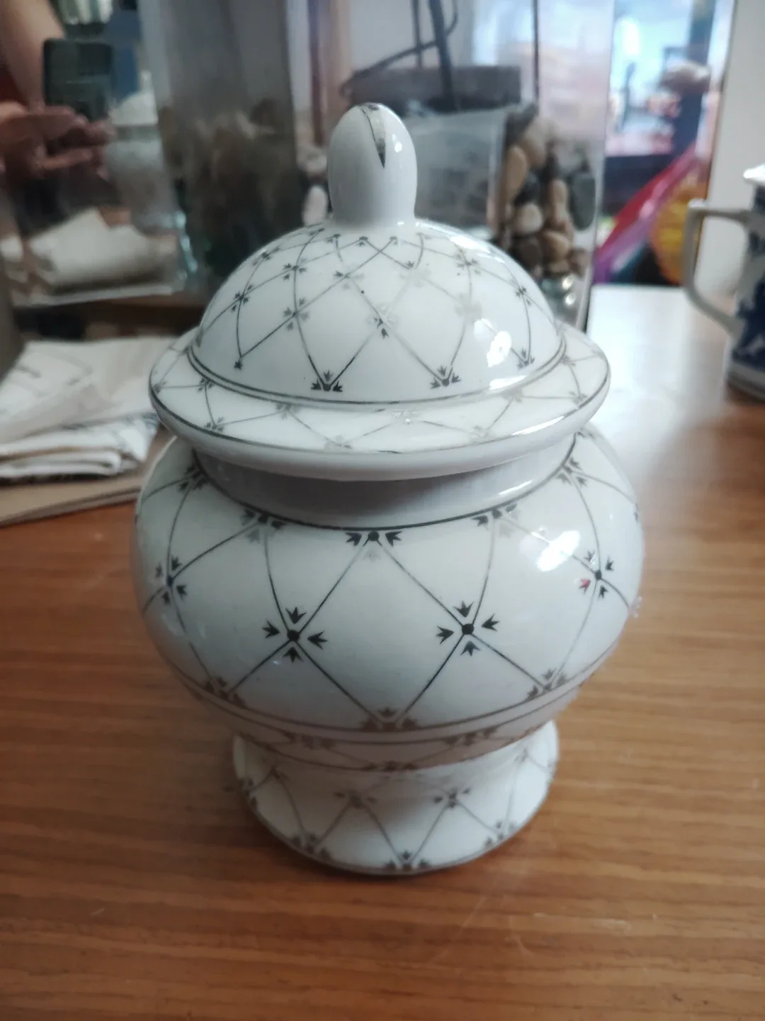 Small Decorative Jar with Lid thumbnail