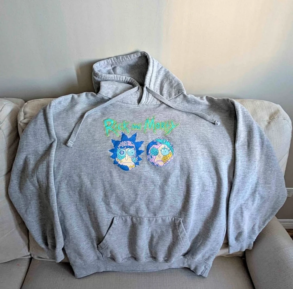 Rick and Morty Adult Swim Hoodie - Size M