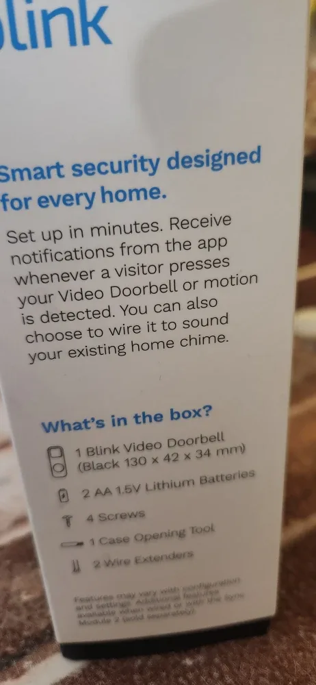 New Blink Video Doorbell - Black image indicator(2)