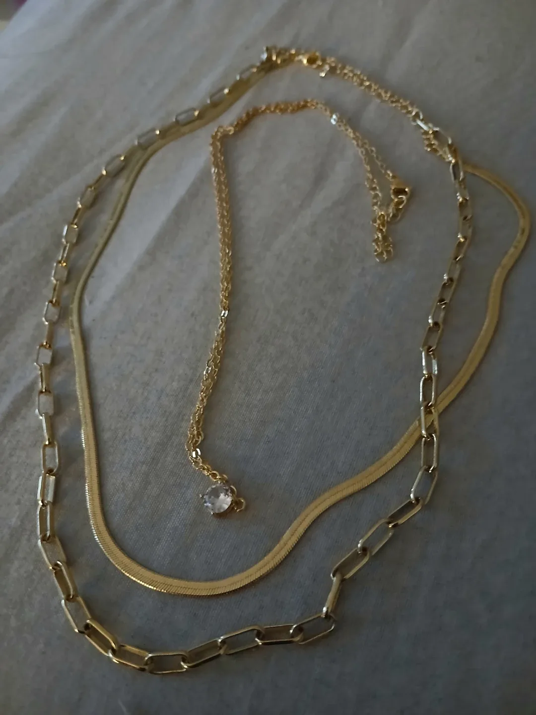 Gold Layered Necklace with Pendant image indicator(2)