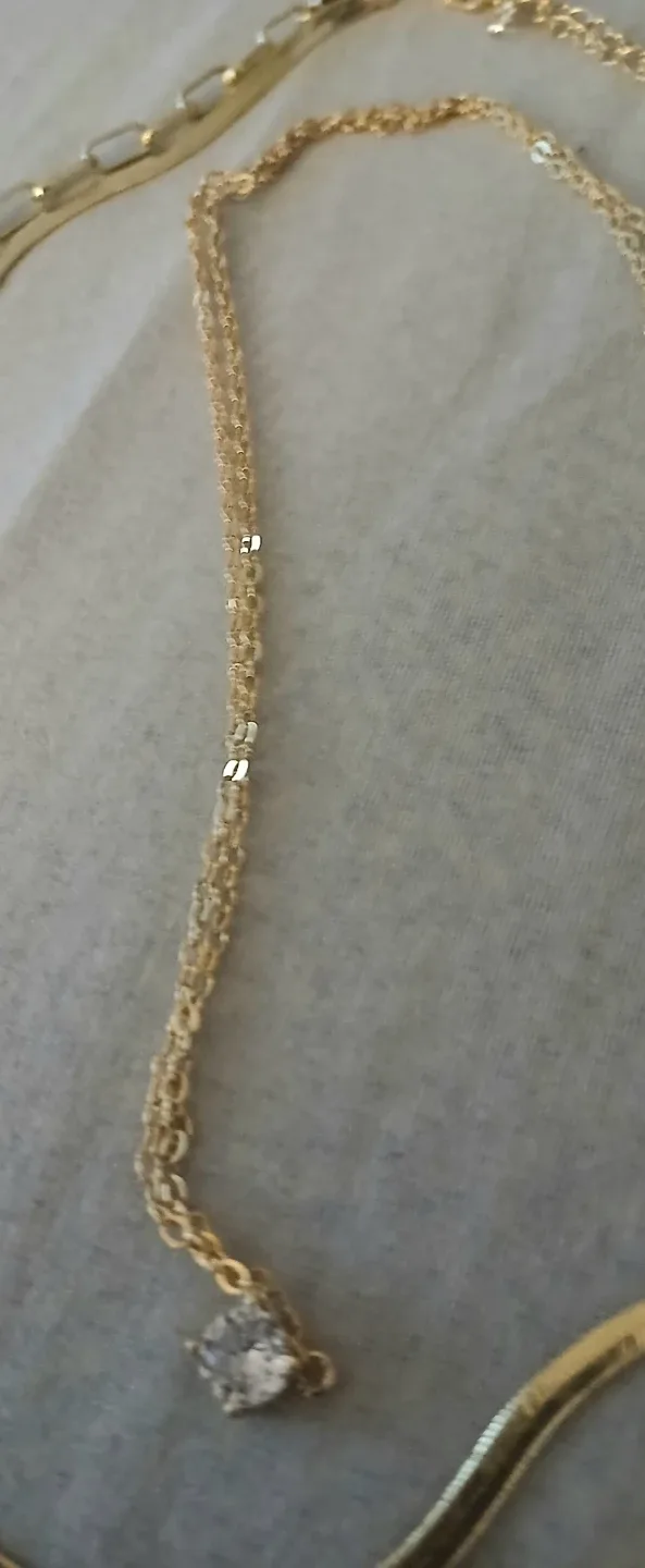 Gold Layered Necklace with Pendant image indicator(5)