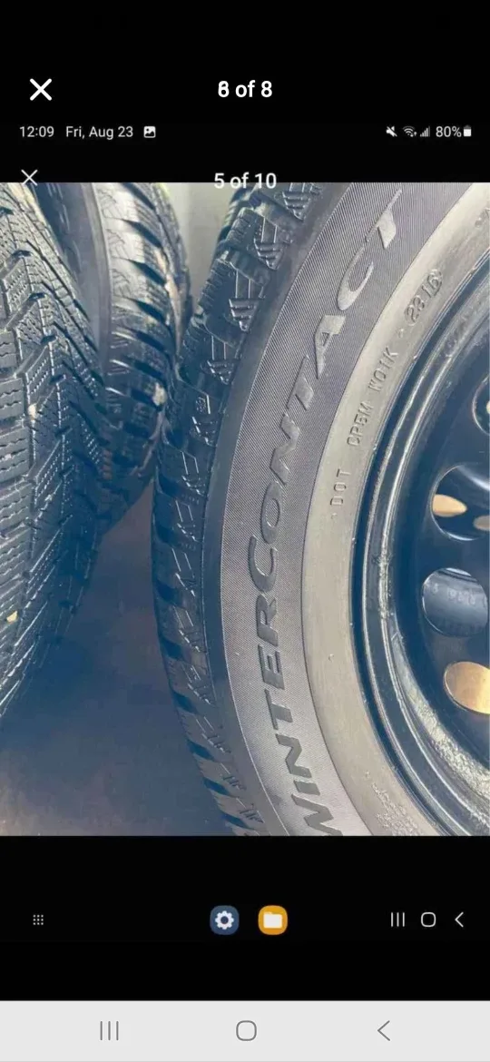 CONTINENTAL Winter Tires & Rims – 215/60R16 (5×112) – VW Jetta – image indicator(7)