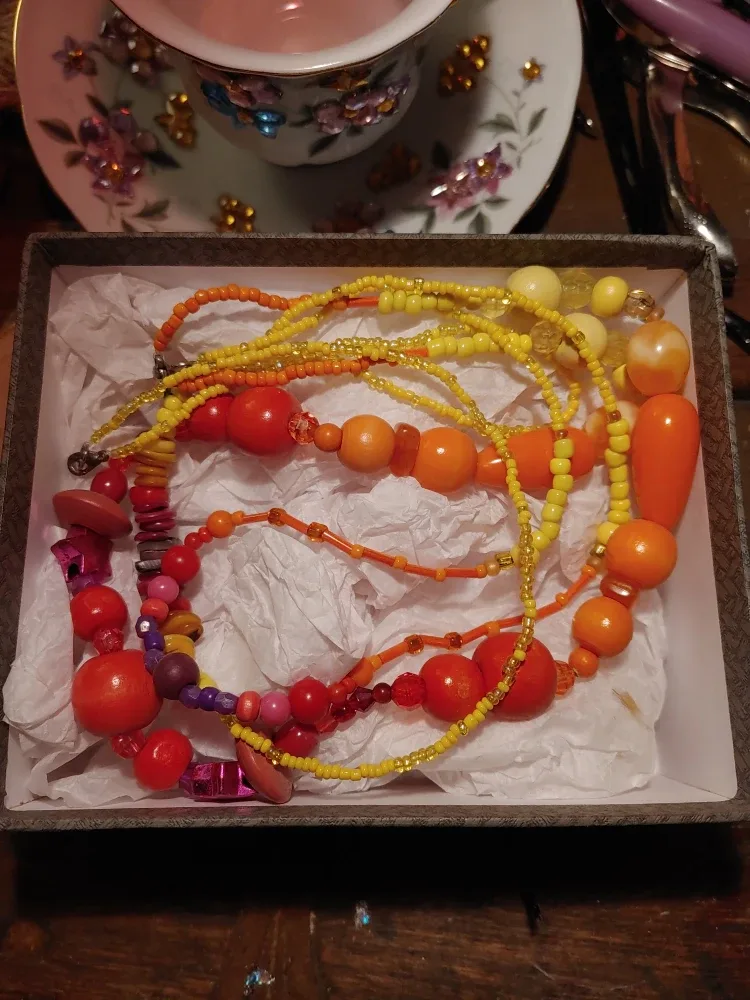 Colorful Beaded Necklace Set