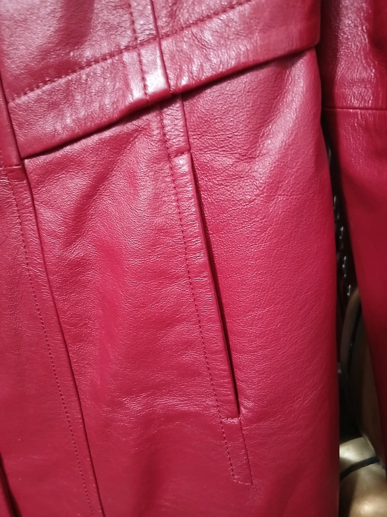 Danier Red Leather Jacket Size M/M - photo 4