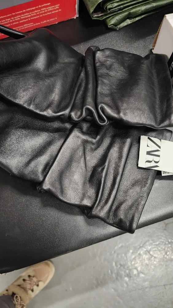 Zara Black Leather Heeled Boots - Size 38 image indicator(3)