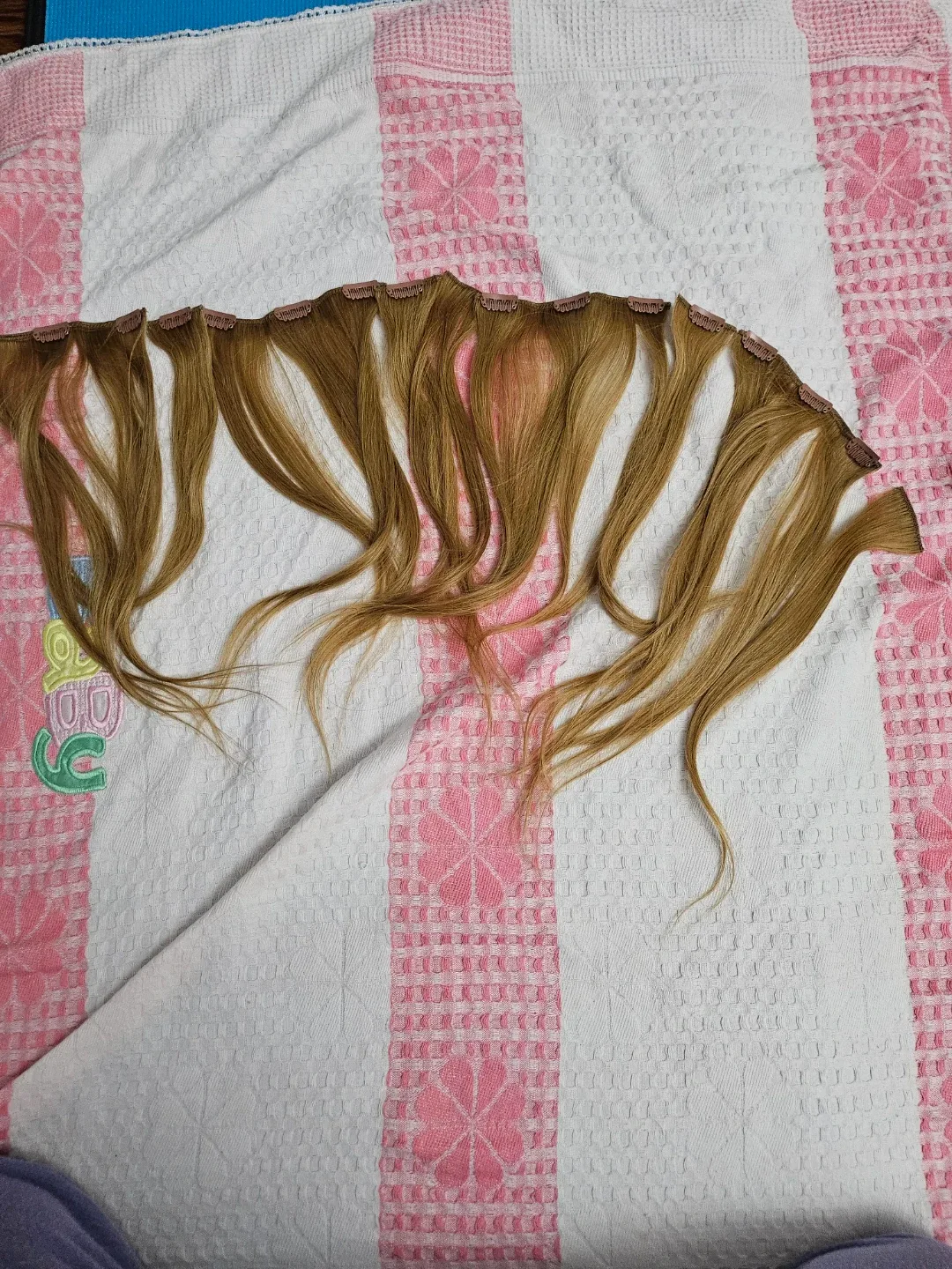 👱‍♀️Human hair 17 Clip in Hair Extensions - Blonde image indicator(2)