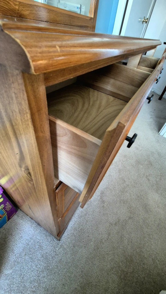 Wood Dresser with Mirror - photo 4