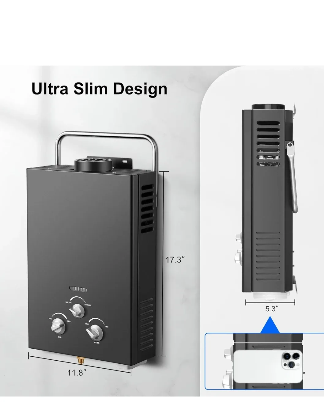 Tankless Water Heater - Portable, Ultra Slim image indicator(2)
