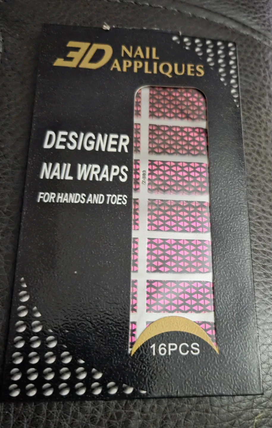 🤎#Free 3D Nail Appliques - Designer Nail Wraps (16pcs)