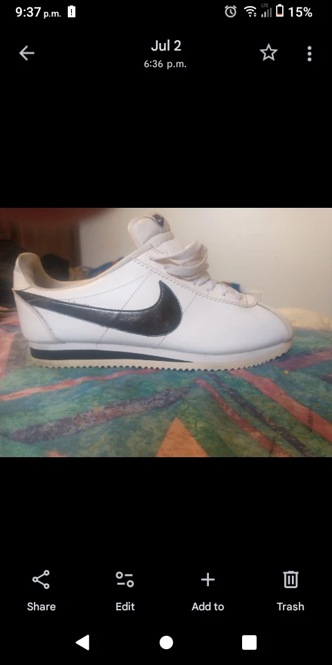 Nike Cortez White/Black Sneakers men's size 9 women's size 10