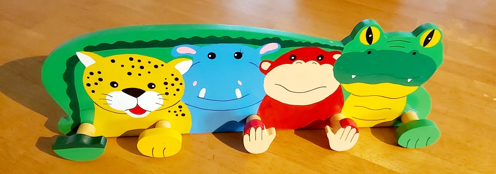 Kids Animal & Dolphin Wall Hook Rack