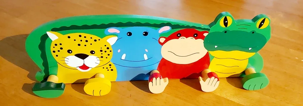 Kids Animal & Dolphin Wall Hook Rack