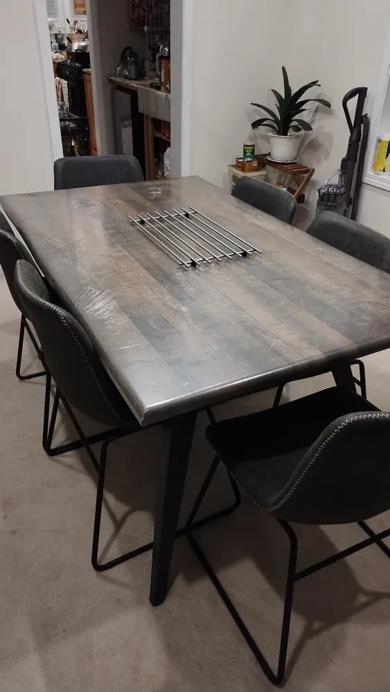 Amos table only (60"W - Grey)