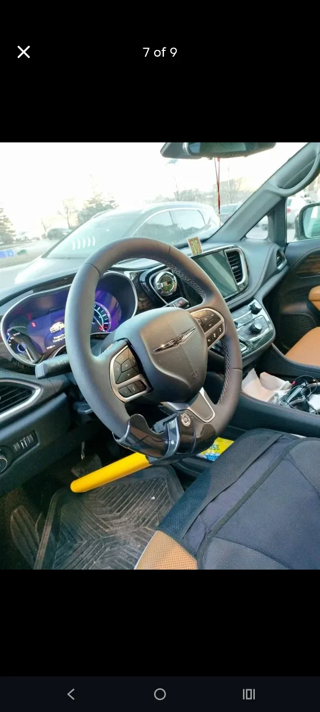 R Armored Bar Anti-Theft Steering Wheel Lock image indicator(4)