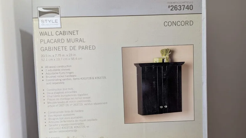 Concord Wall Cabinet - New in Box (2)
