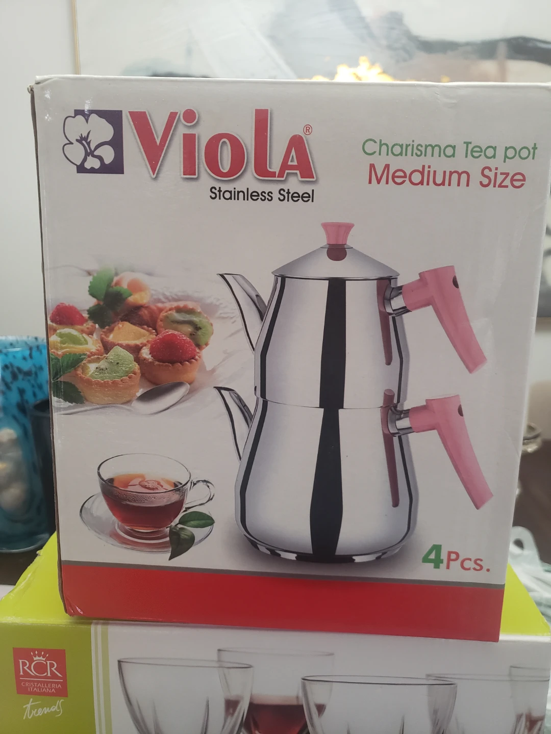 Viola Charisma Stainless Steel Teapot - Medium Size