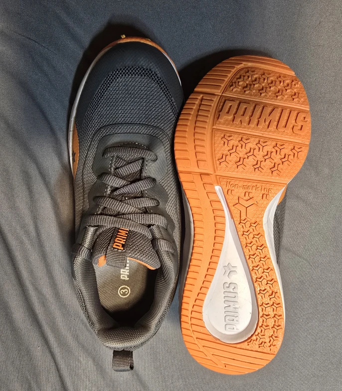 PRIMUS Grey and Orange Running Shoes - photo 2