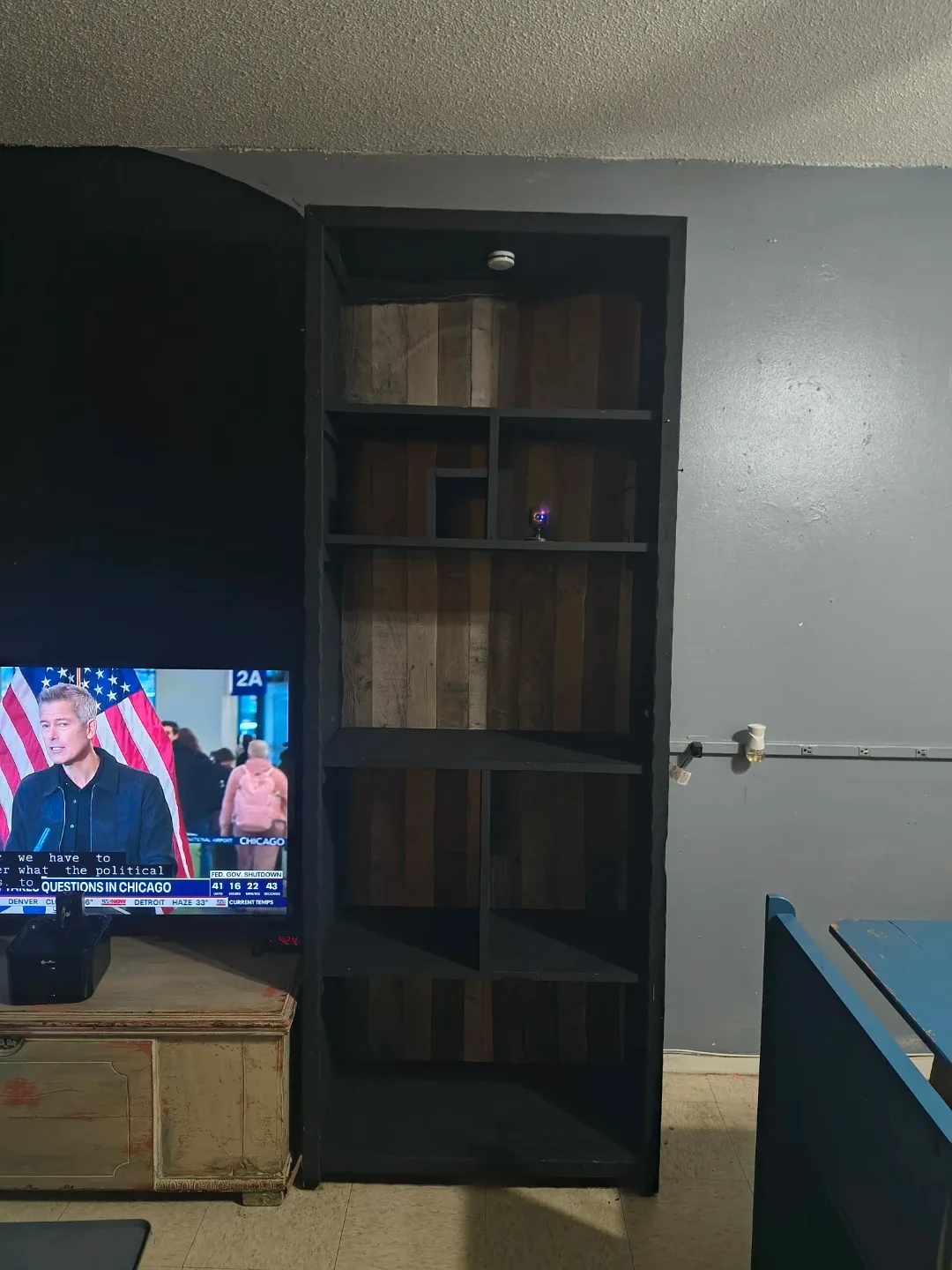 Wood and Black Bookshelf thumbnail