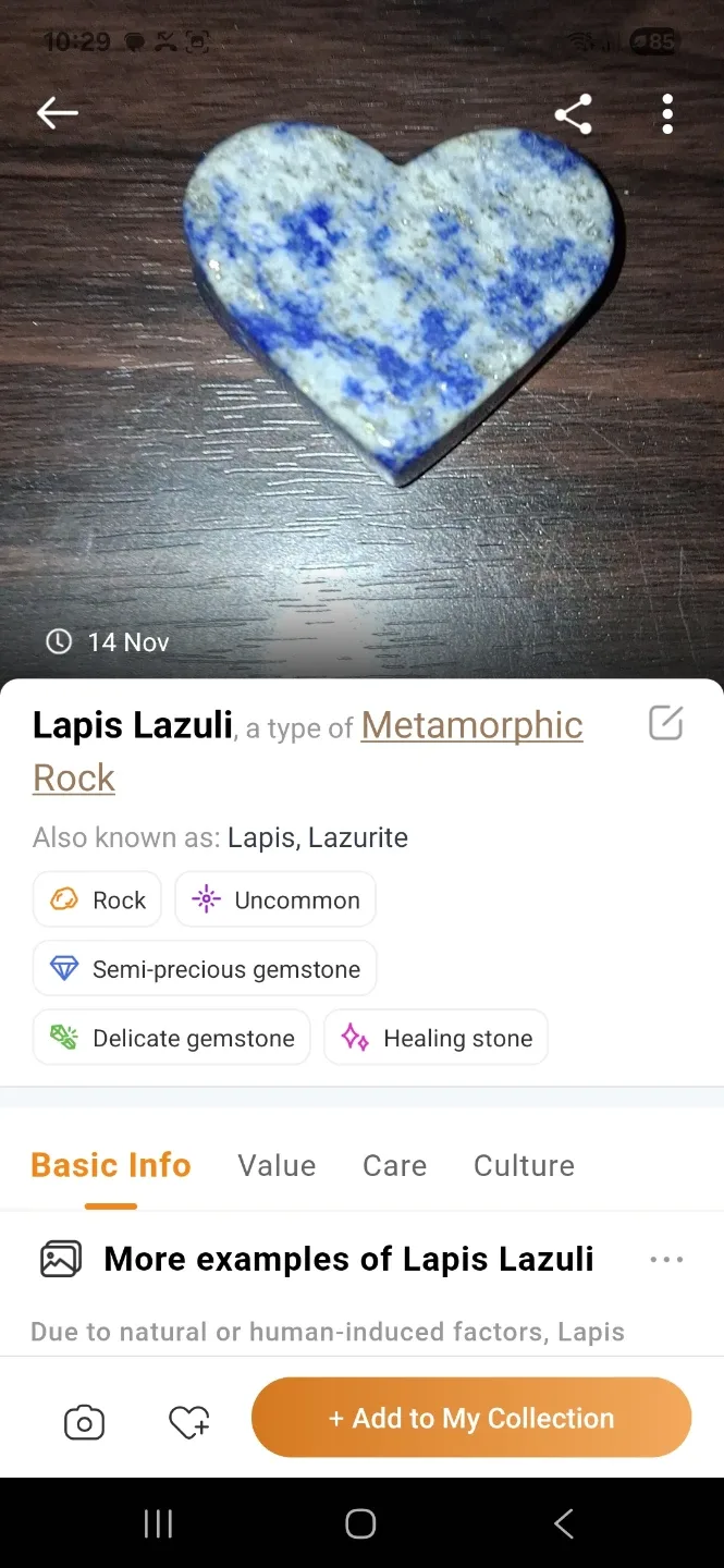 Lapis Lazuli Palm Stone Heart image indicator(3)
