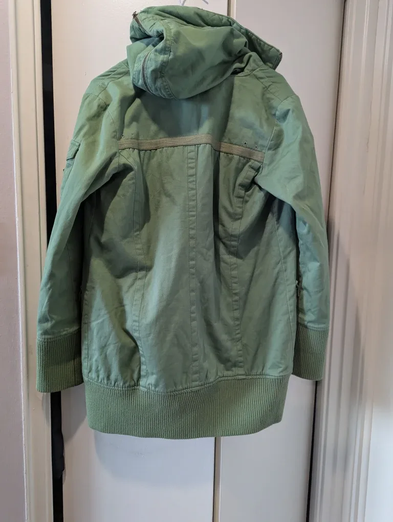 Bench Green Hooded Jacket - Size xs