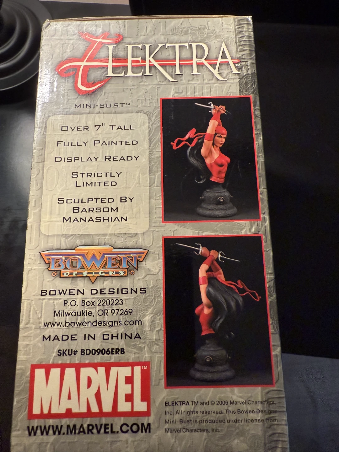 Elektra Mini-Bust Bowen Designs Marvel - photo 3