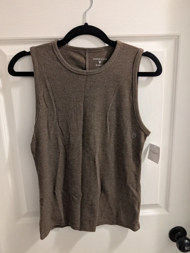 New American Eagle Ribbed Tank - Size L