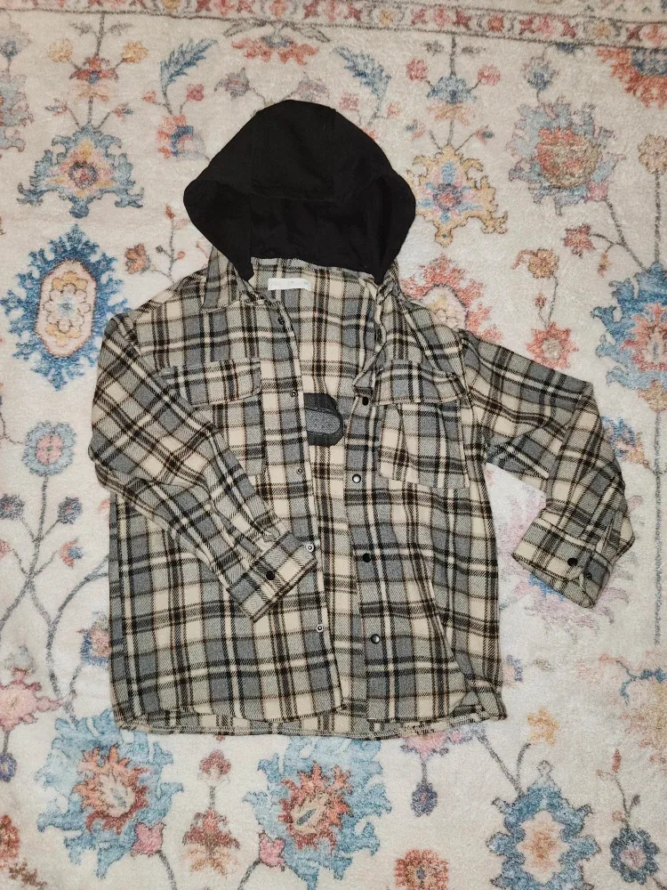 Zara hooded flannel