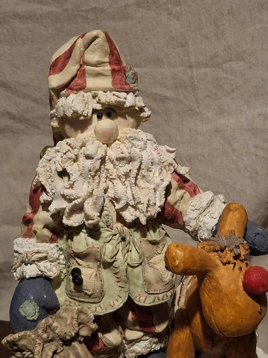 Santa Claus Figurine with Reindeer image indicator(4)