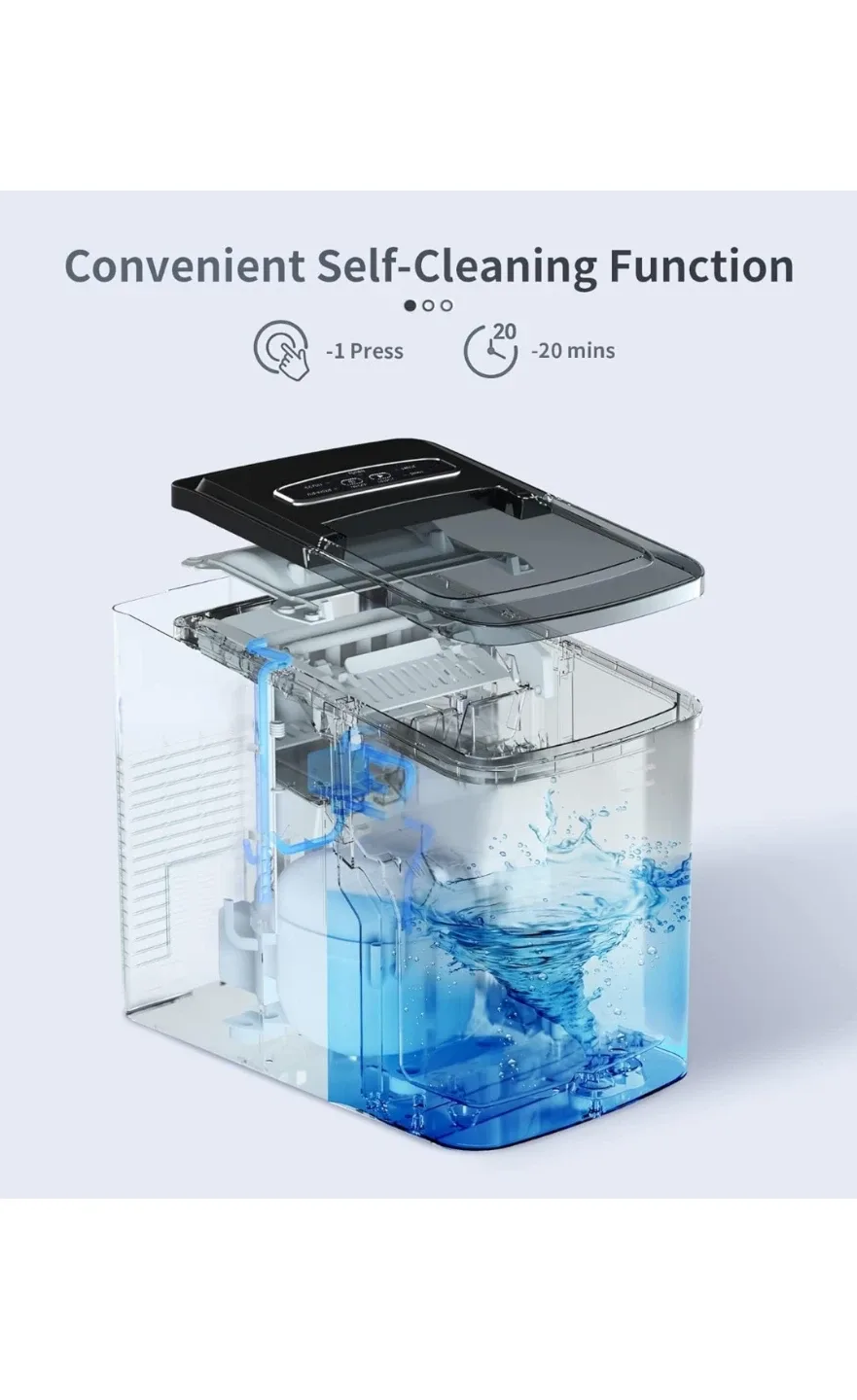 New ecozy Portable Ice Maker Countertop, 9 Cubes Ready in 6 mn image indicator(4)