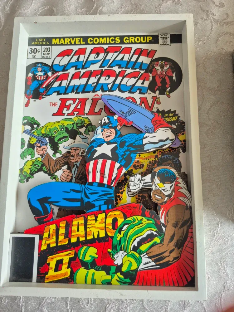 Marvel Comics Captain America & Falcon Framed Art