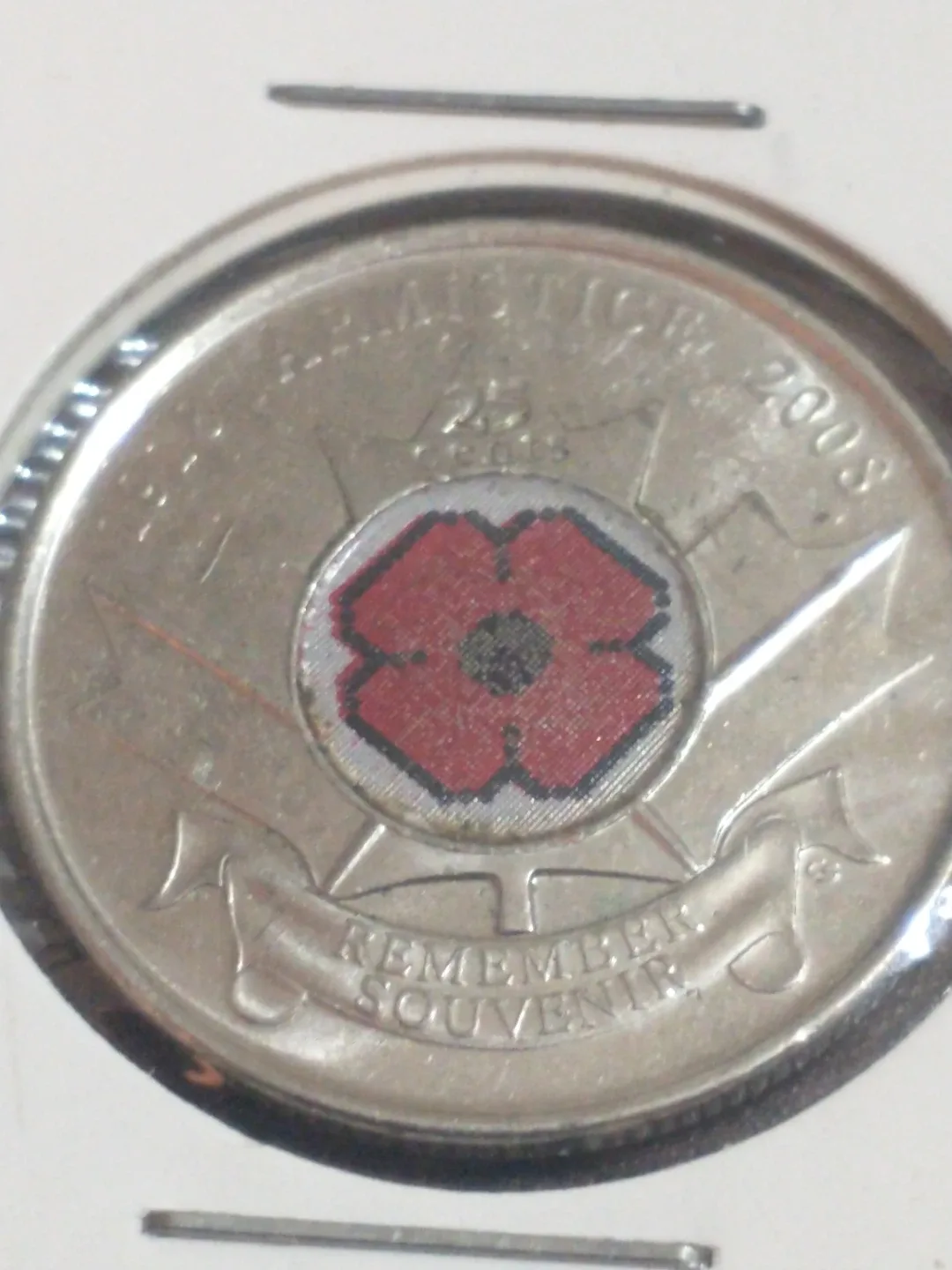 AU 2008 Canadian Armistice 25 Cent Coin image indicator(2)
