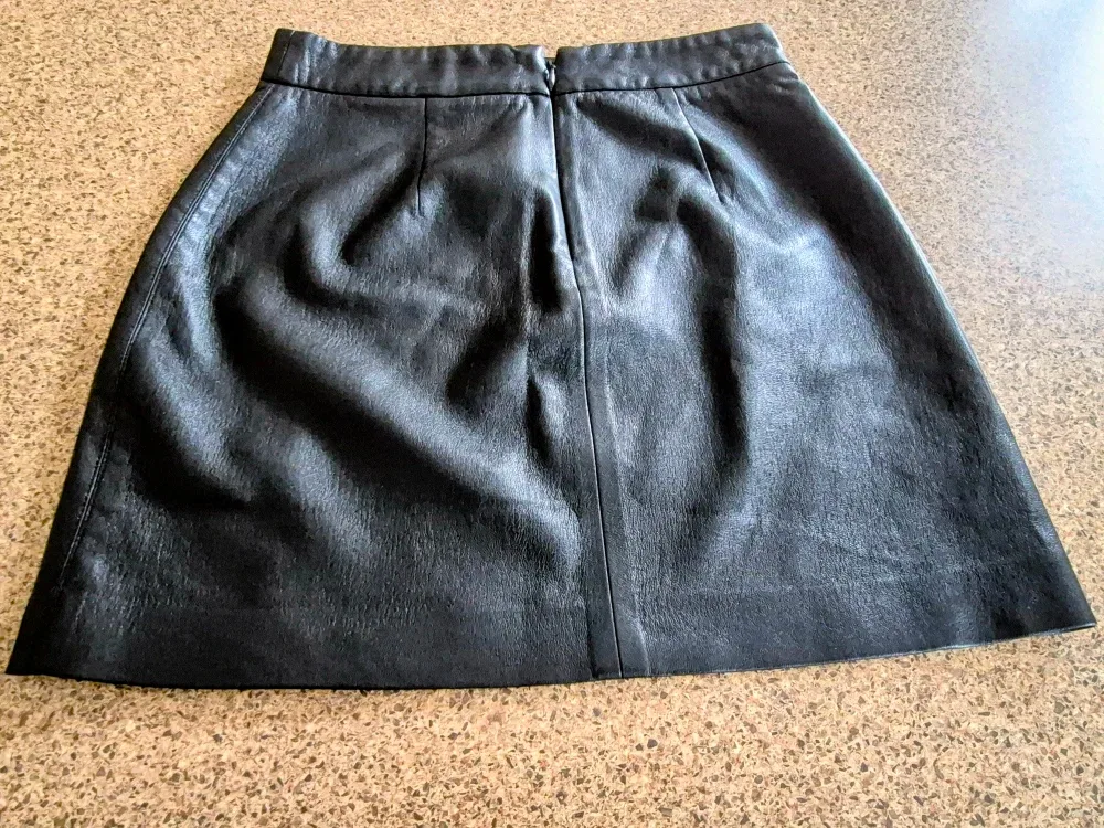 Aritzia Black Leather Mini Skirt image indicator(5)